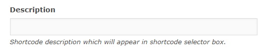 shortcode description