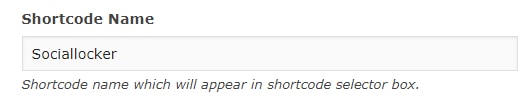 shortcode name