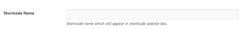 shortcode name