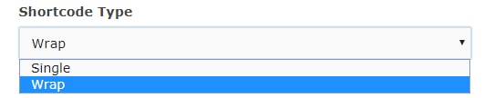 shortcode type