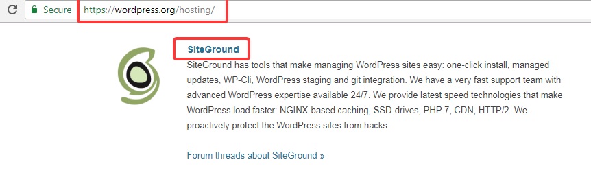 wordpress-recommends-siteground