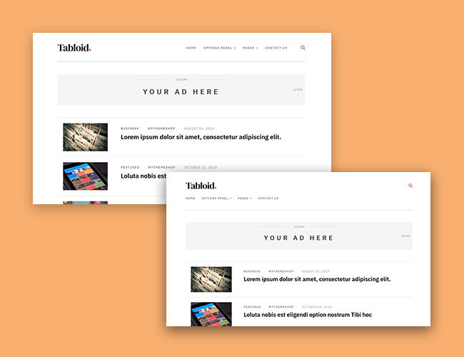 2 Pre Defined Header Layouts