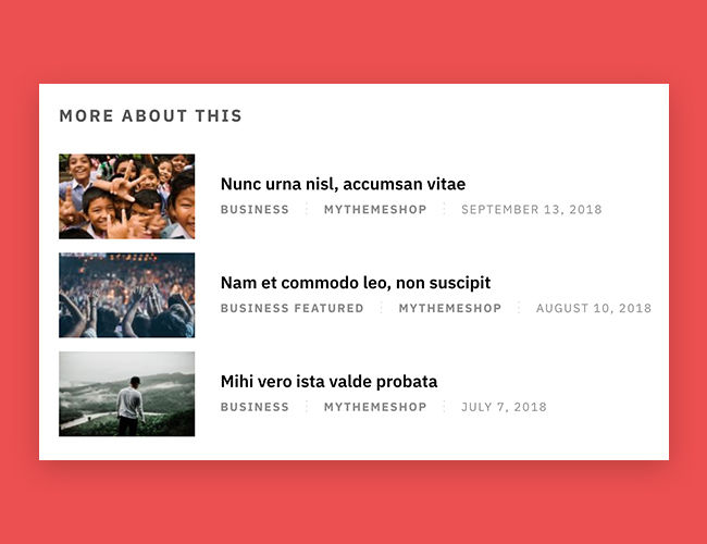 5 Related Posts Layouts