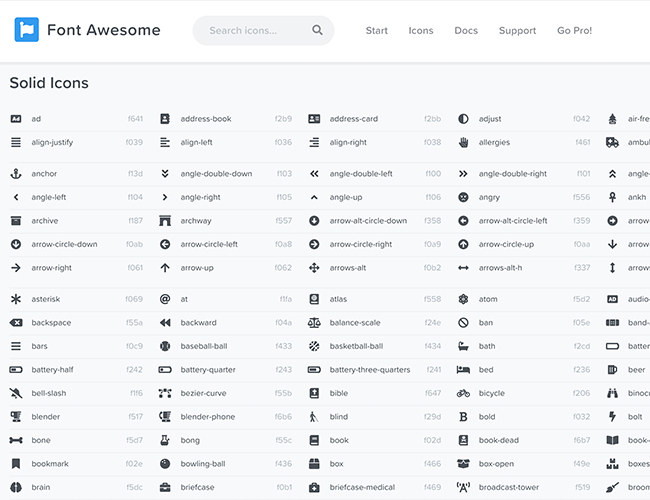 FontAwesome Icons Included