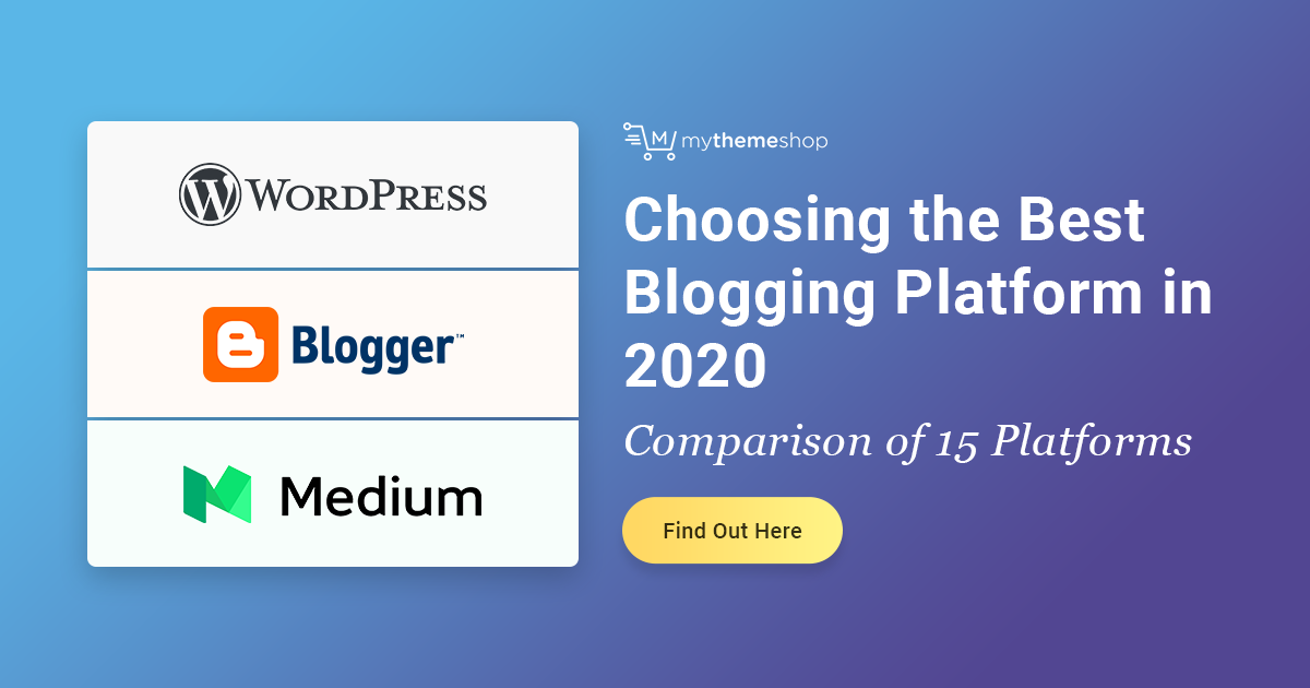 How To Choose The Best Blogging Platform In 2020? - MyThemeShop