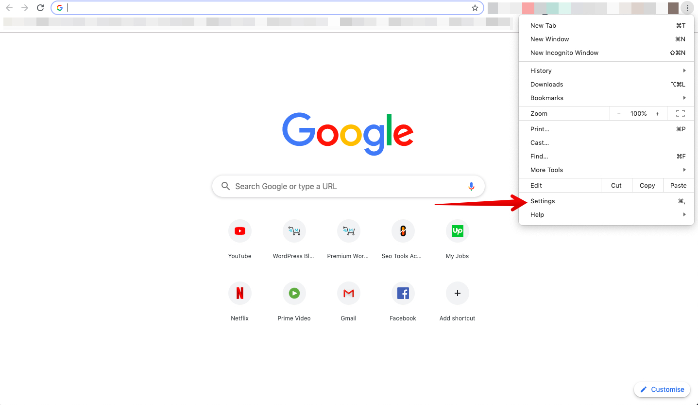 where is google chrome settings chrome settings icon missing