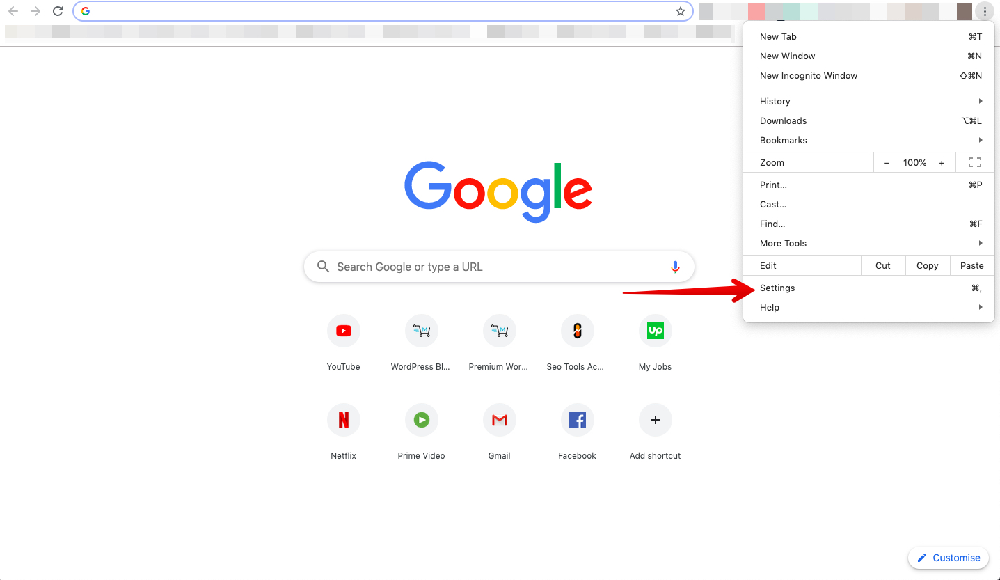 chrome for mac erase cookies