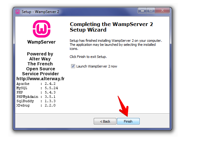 configure wamp server