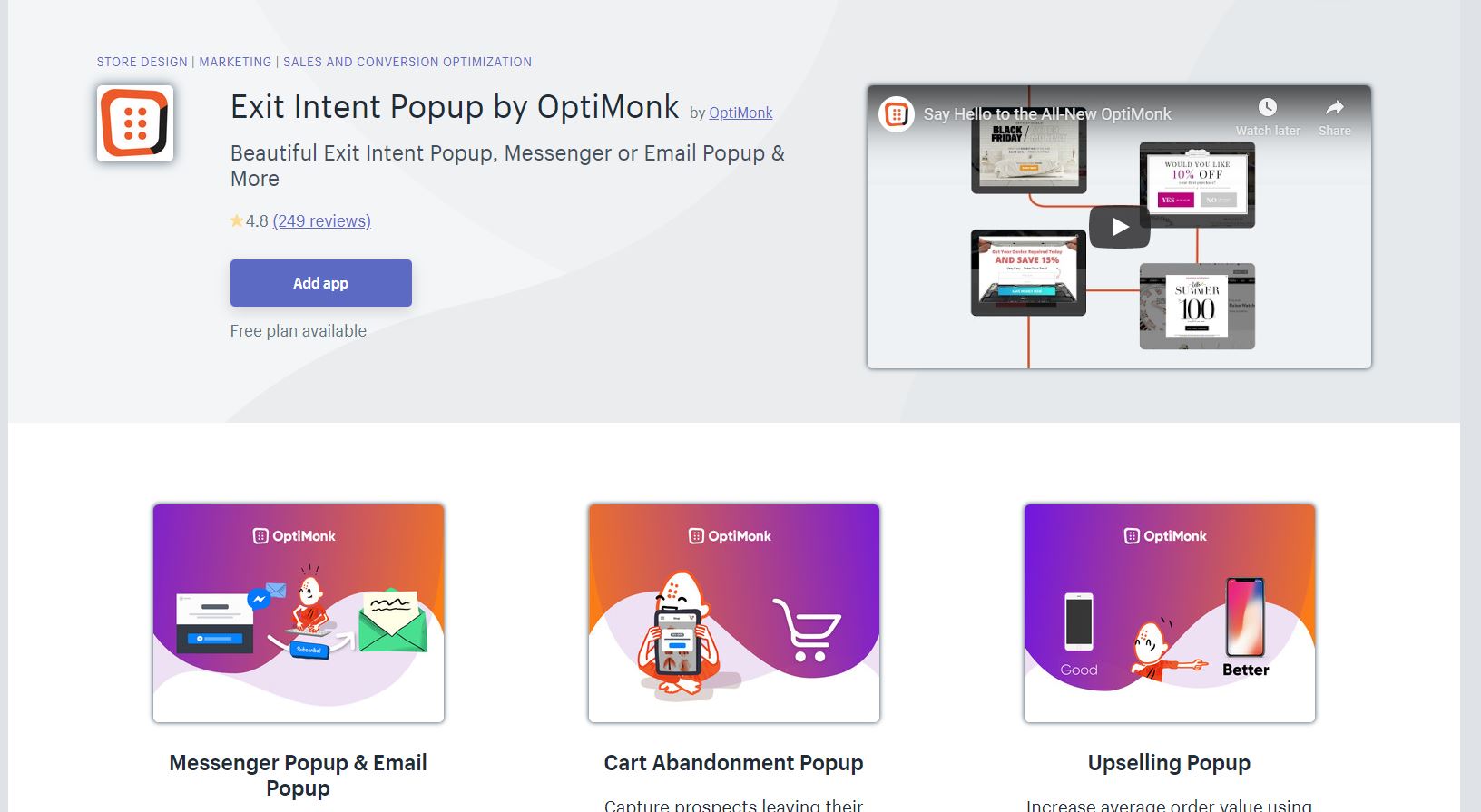 Optimonk Shopify App