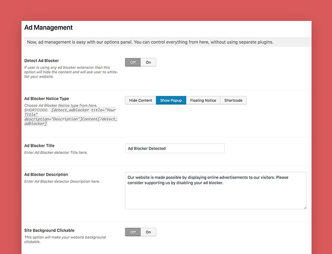 Dedicated Ad Management Options
