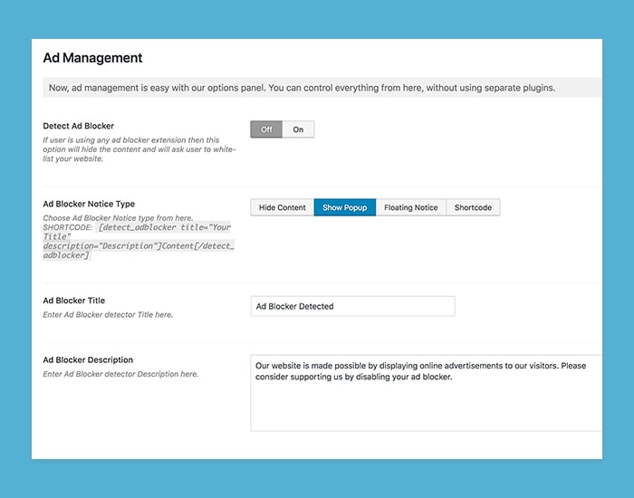 Dedicated Ad Management Options