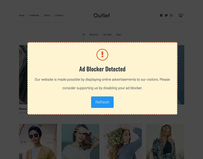 Detects Ad-Blocker