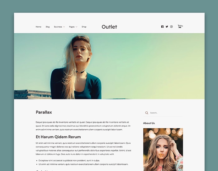 Parallax and Zoom Out effect