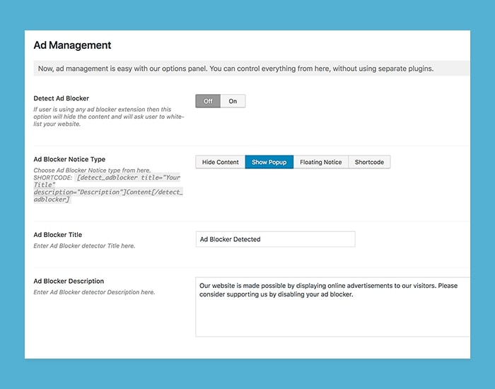 Dedicated Ad Management Options