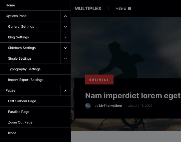 Off-Canvas Mobile Menu