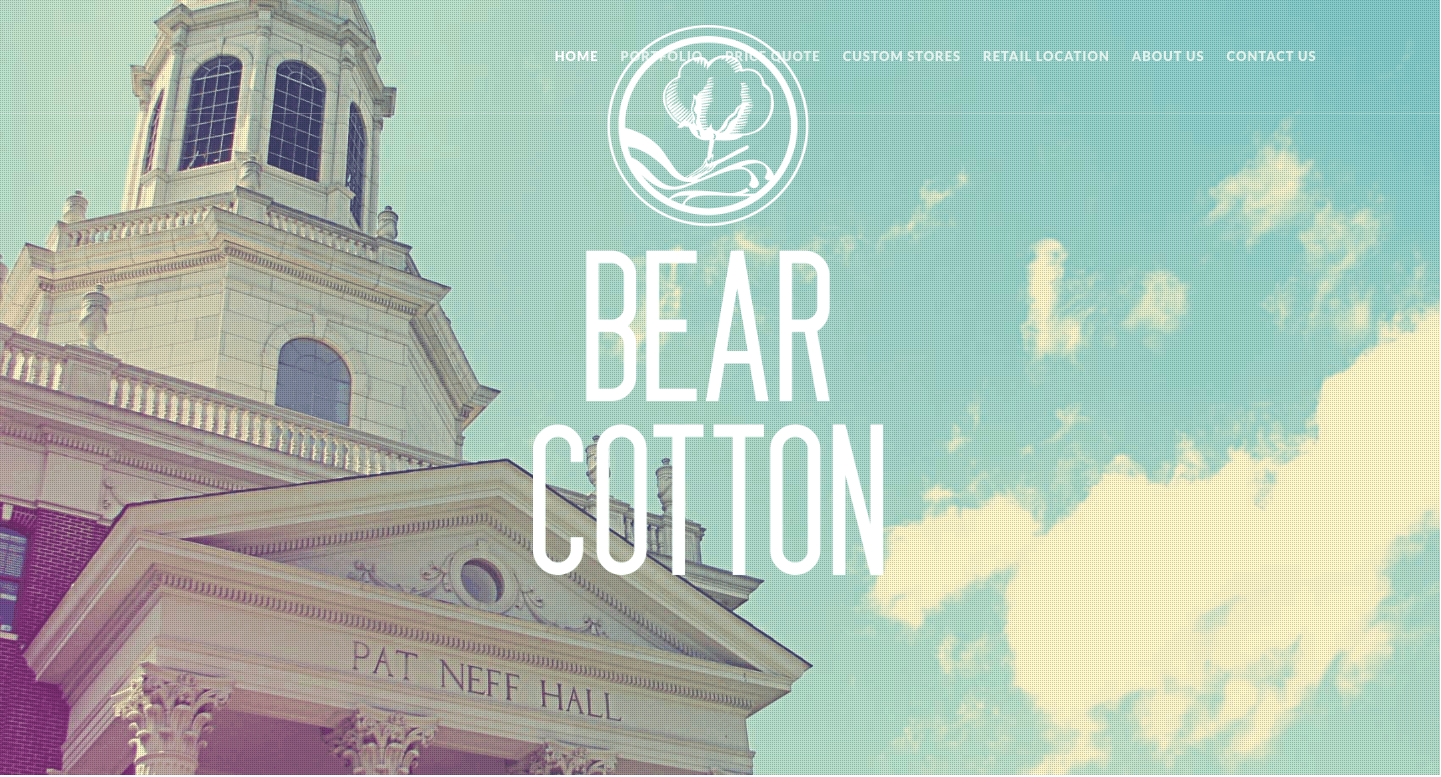 Bear Cotton website made with Salient WordPress Theme