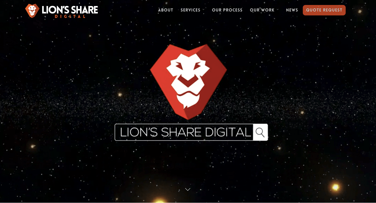 Lion's Share Digital website made with Salient WordPress Theme