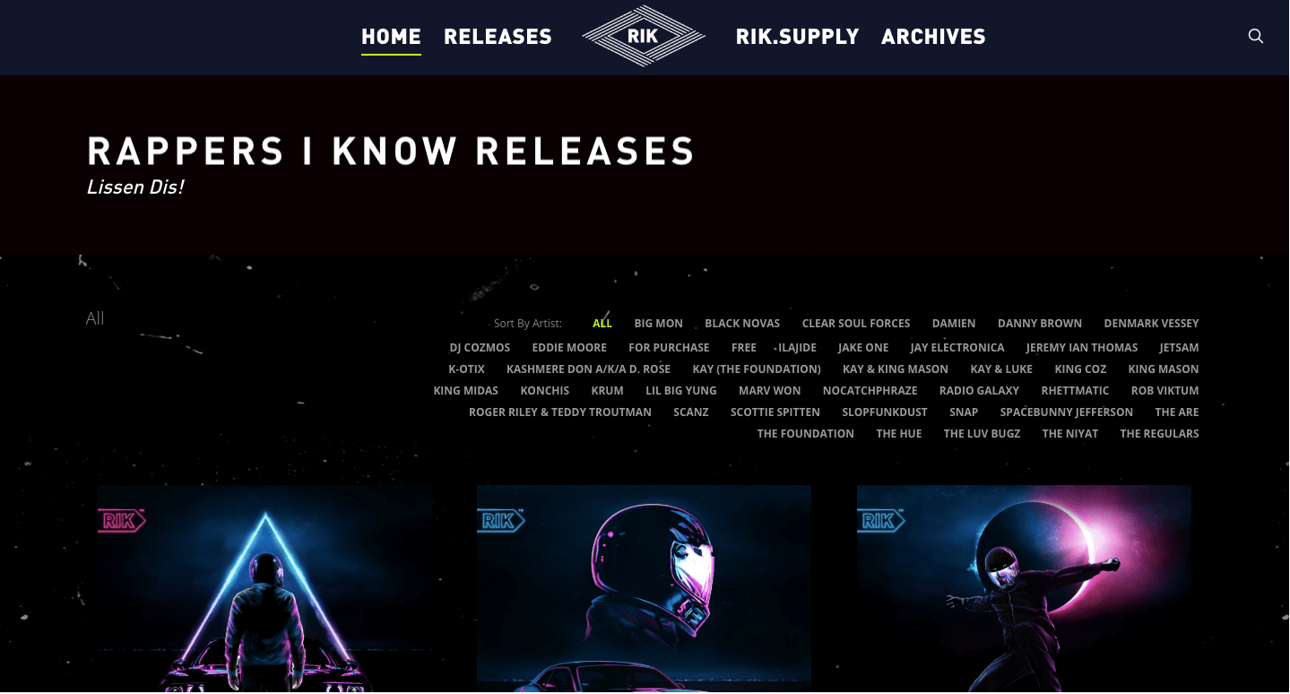 Rappers I Know website made with Salient WordPress Theme