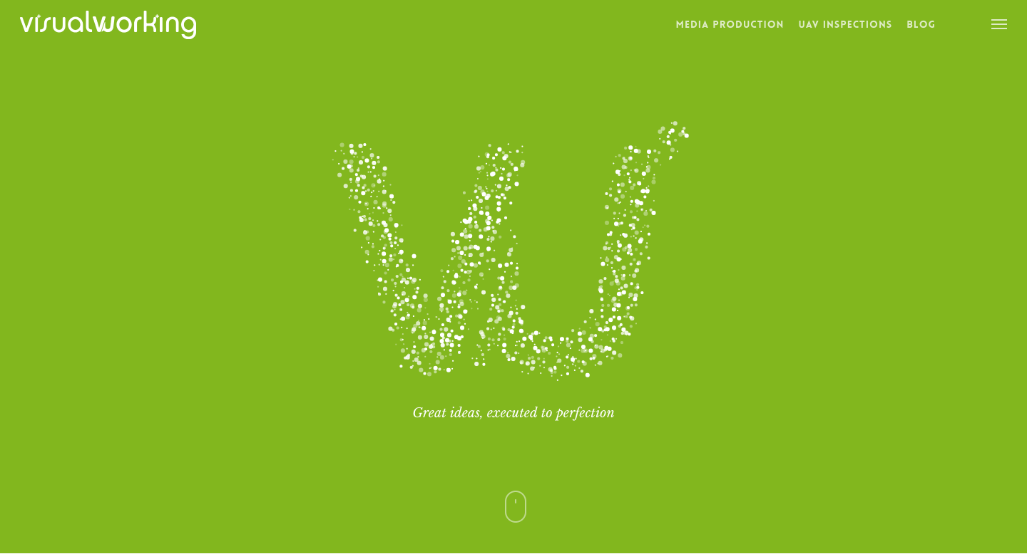 Visual Working website made with Salient WordPress Theme