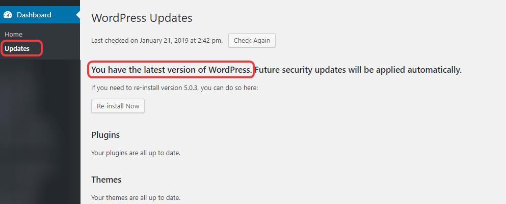 check-for-wordpress-updates