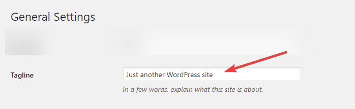 default-tagline-in-wordpress