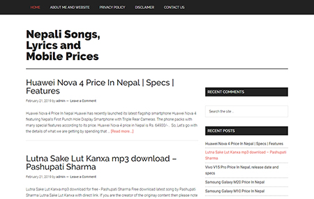 Nepali Songs, Lyrics and Mobile Prices