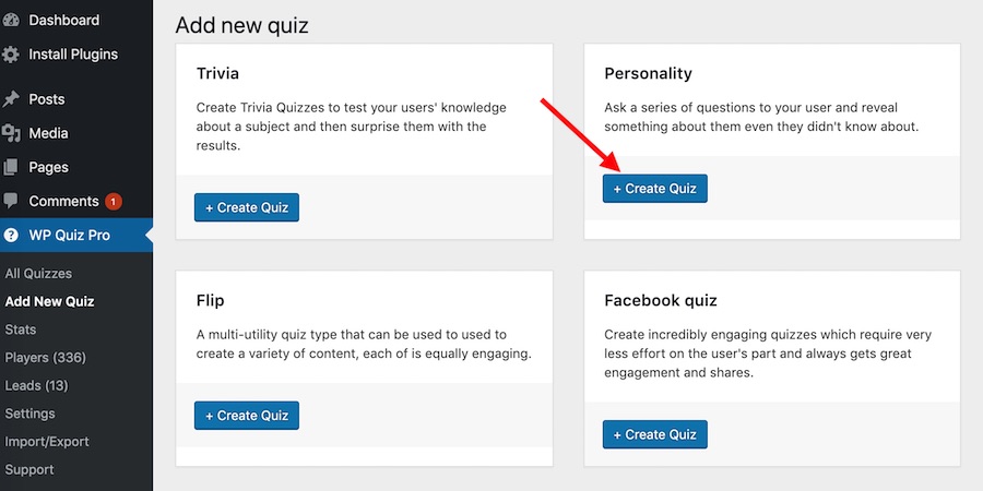 Add a Personality Quiz