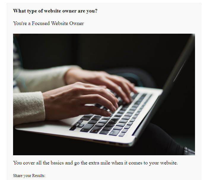 quiz-results-on-frontend
